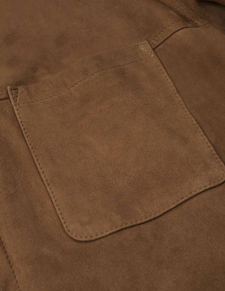 Slowear Montedoro Overshirt In Pelle Suede