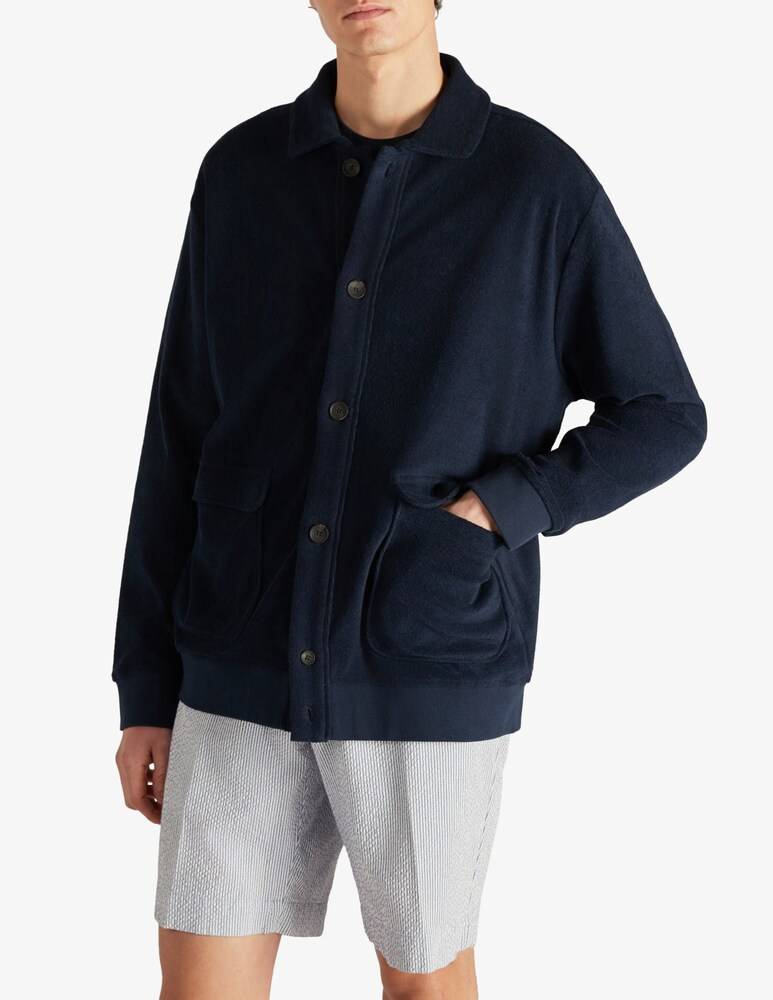 Slowear Zanone Cardigan regular fit in jersey di spugna