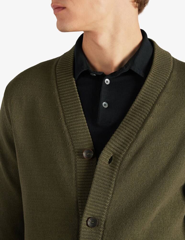 Slowear Zanone Cardigan Slim Fit In Cotone Crêpe Certificato