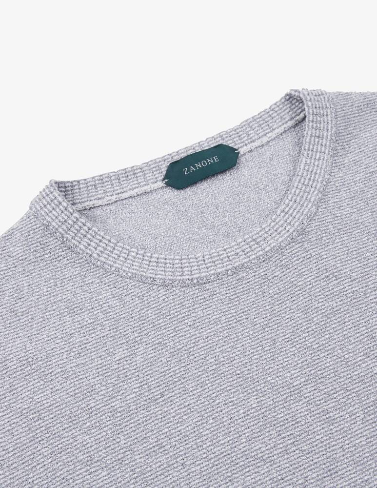 Slowear Zanone Girocollo Slim Fit In Bouclé Di Cotone Certificato