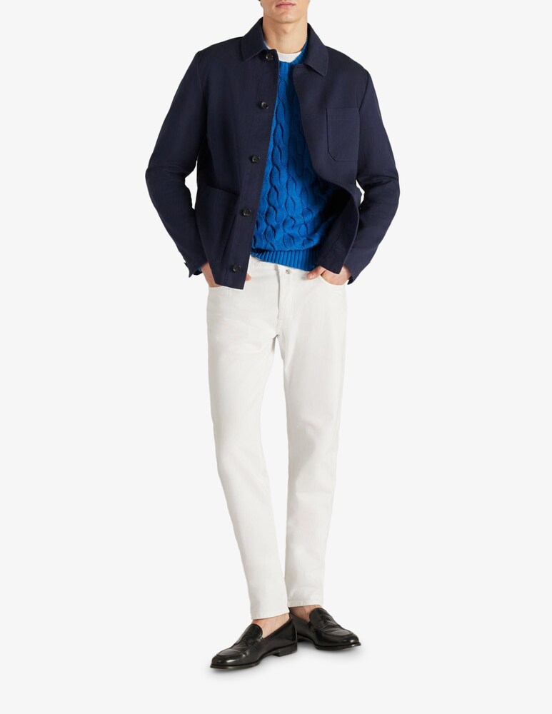 Slowear Zanone Girocollo Slim Fit In Cotone Certificato