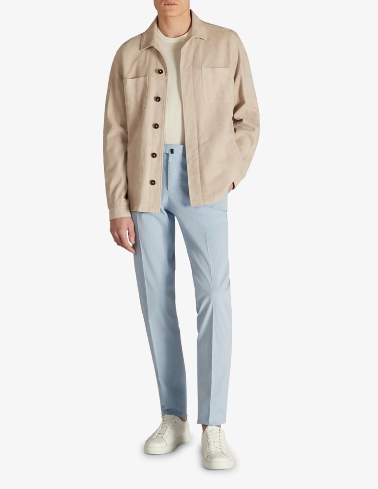 Slowear Zanone Girocollo Slim Fit In Cotone Crêpe Certificato