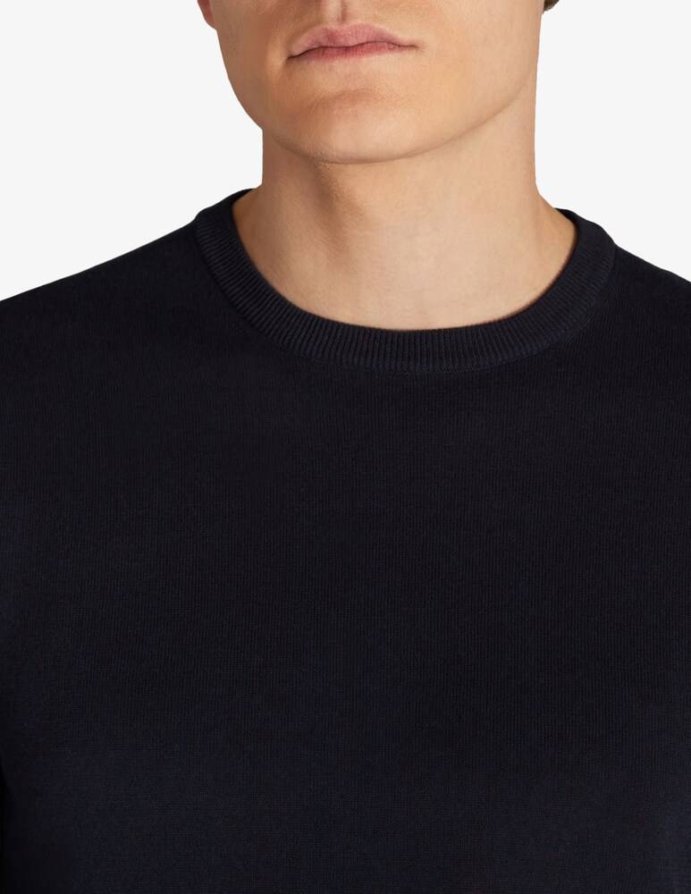 Slowear Zanone Girocollo Slim Fit In Cotone Crêpe Certificato