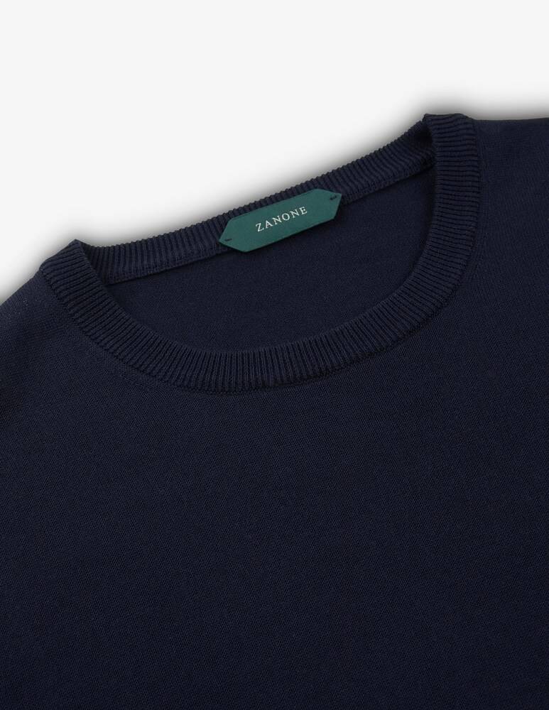 Slowear Zanone Girocollo Slim Fit In Cotone Crêpe Certificato