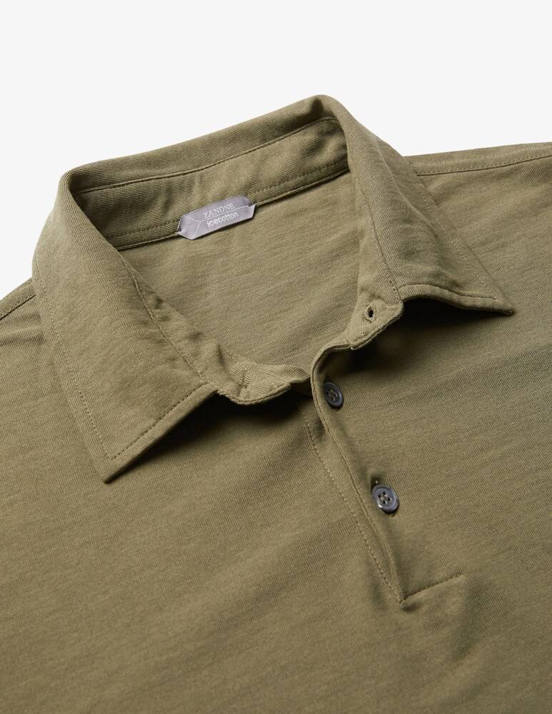 Slowear Zanone Polo Manica Lunga Slim Fit In IceCotton Certificato