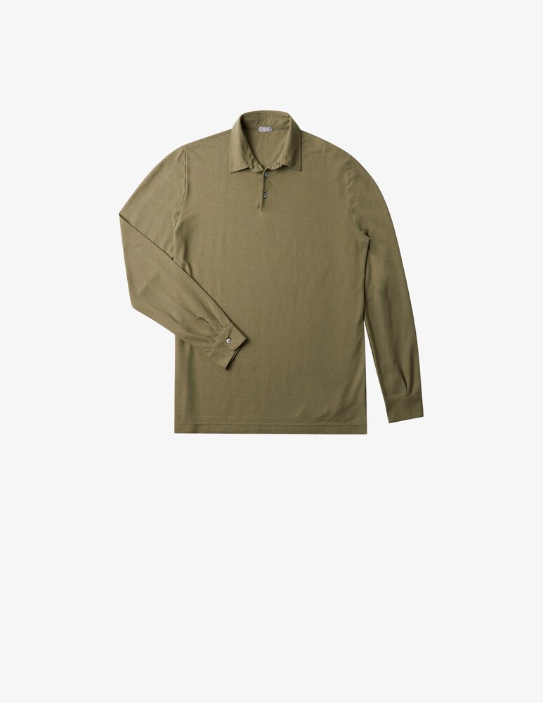 Slowear Zanone Polo Manica Lunga Slim Fit In IceCotton Certificato