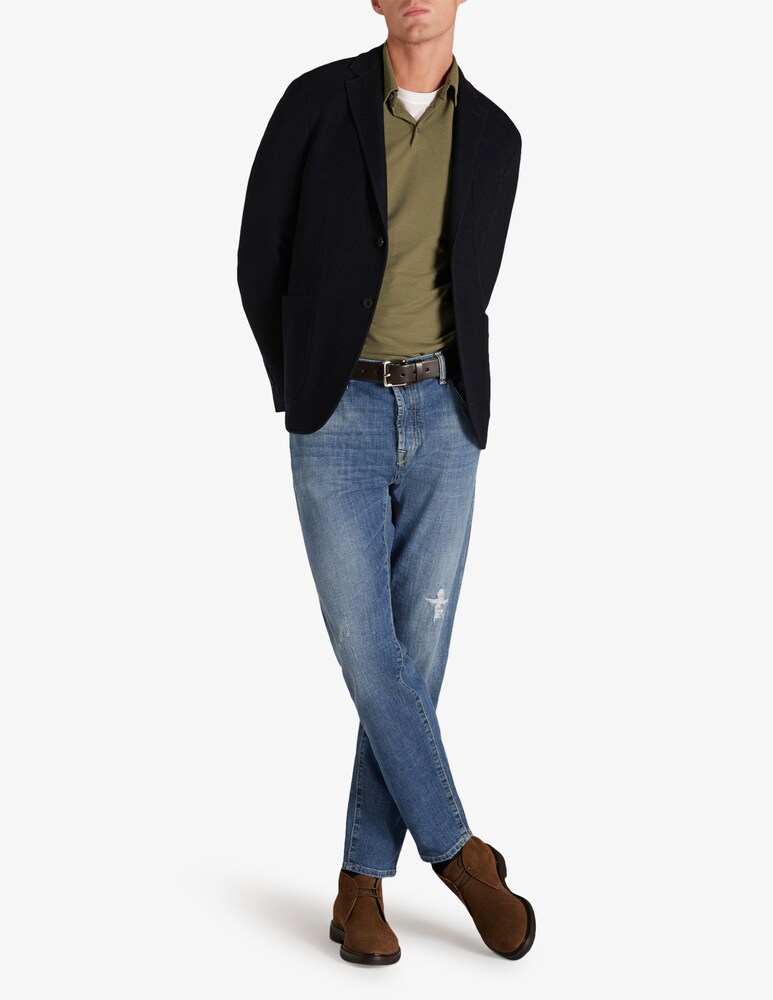 Slowear Zanone Polo Slim Fit A Manica Lungo In IceCotton Organico