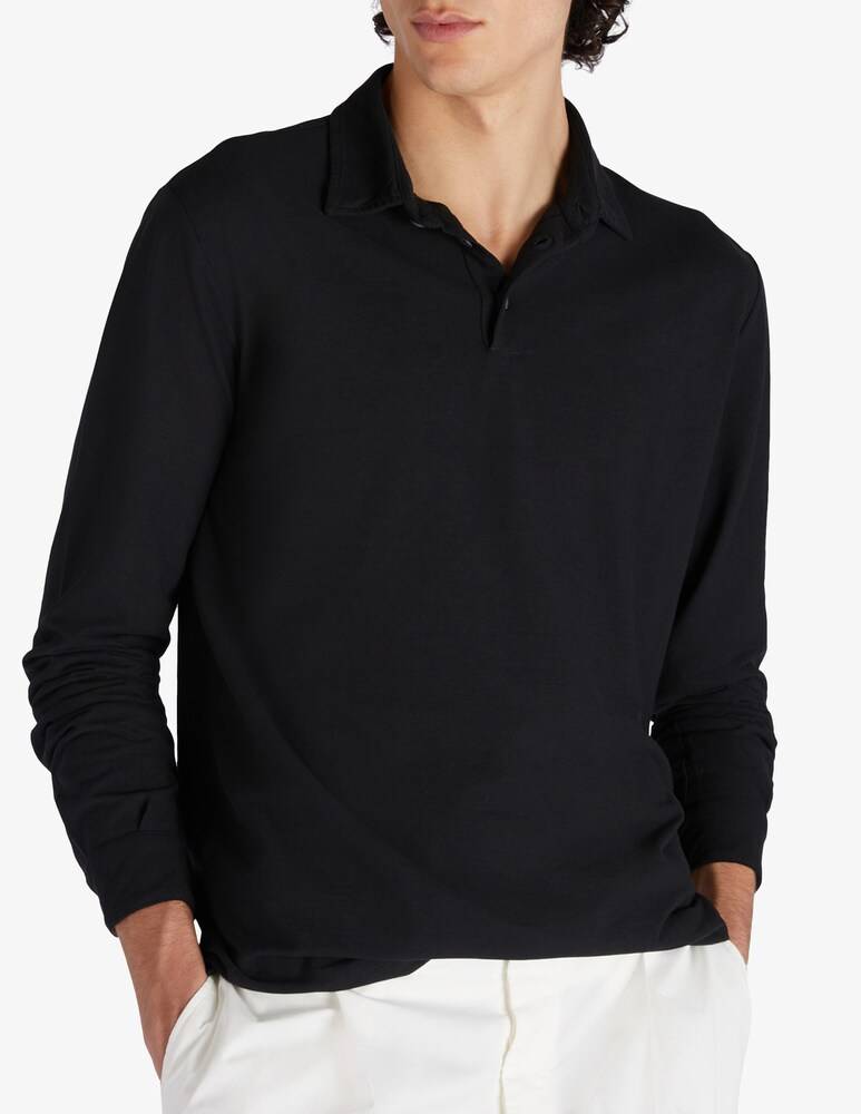 Slowear Zanone Polo slim fit a manica lungo in IceCotton organico