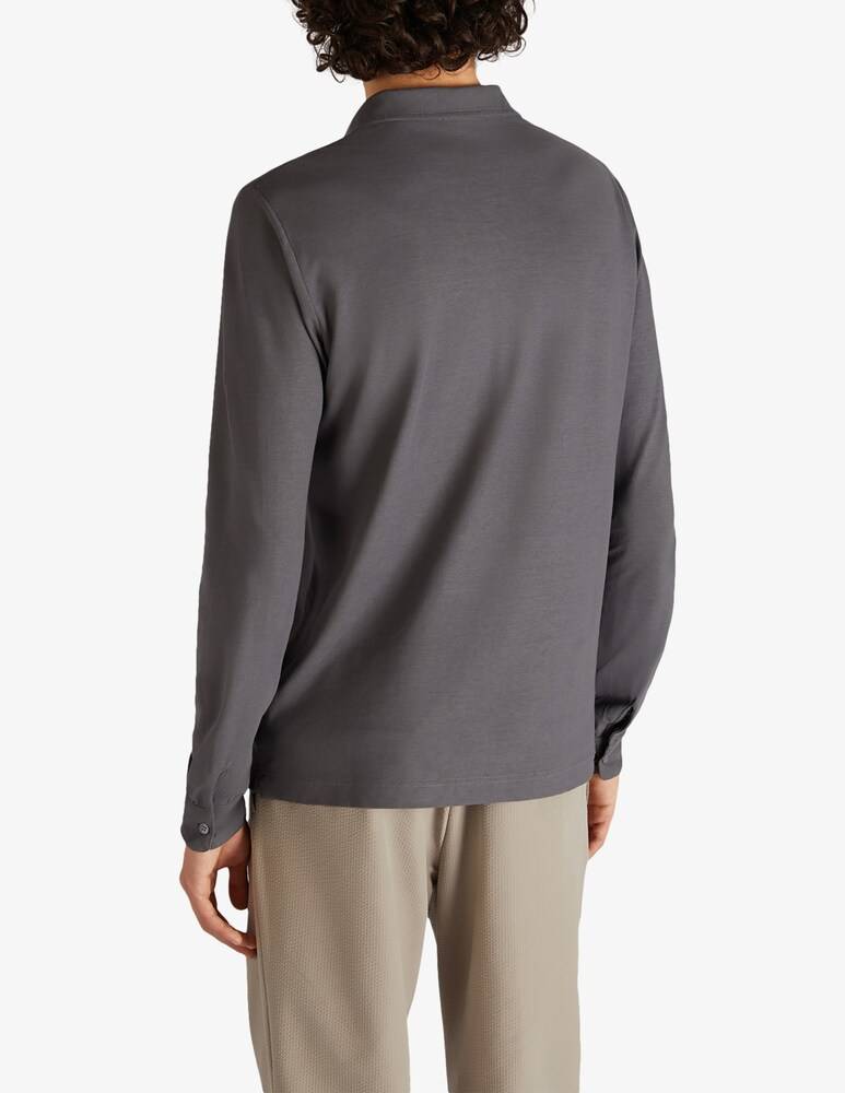 Slowear Zanone Polo Slim Fit A Manica Lungo In IceCotton Organico