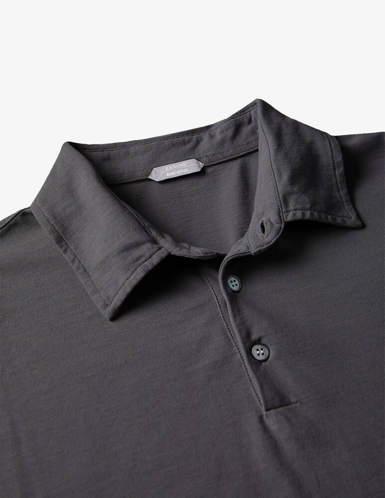 Slowear Zanone Polo Slim Fit A Manica Lungo In IceCotton Organico