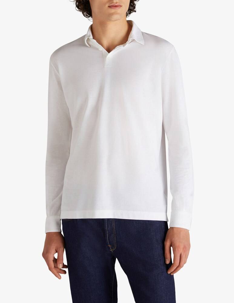 Slowear Zanone Polo slim fit a manica lungo in IceCotton organico