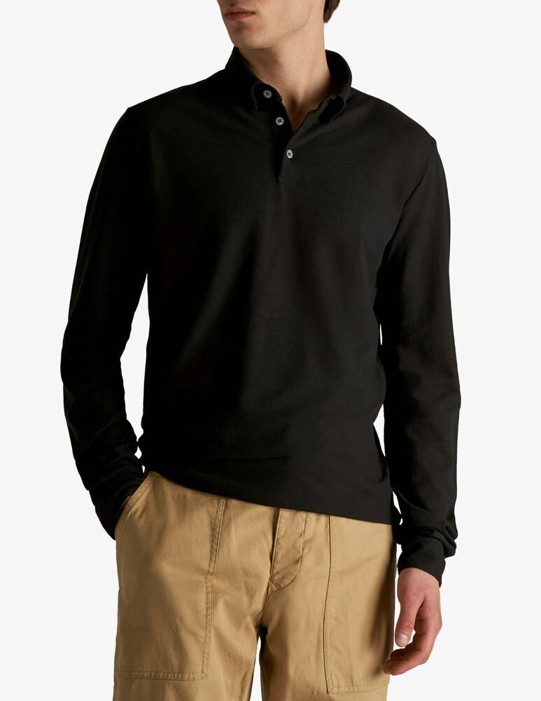 Slowear Zanone Polo slim fit a manica lungo in IceCotton organico