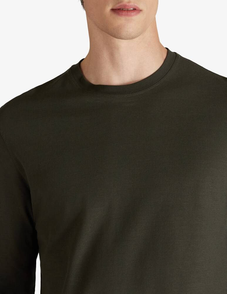 Slowear Zanone T-shirt Manica Lunga Slim Fit In IceCotton Organico