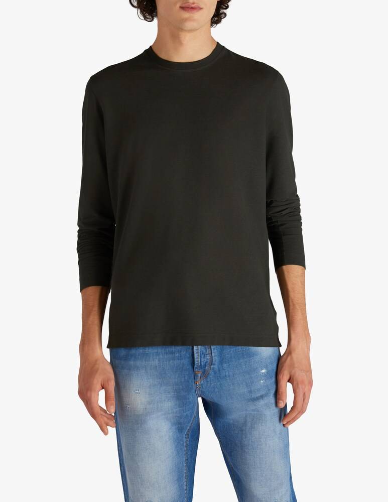 Slowear Zanone T-shirt manica lunga slim fit in IceCotton organico