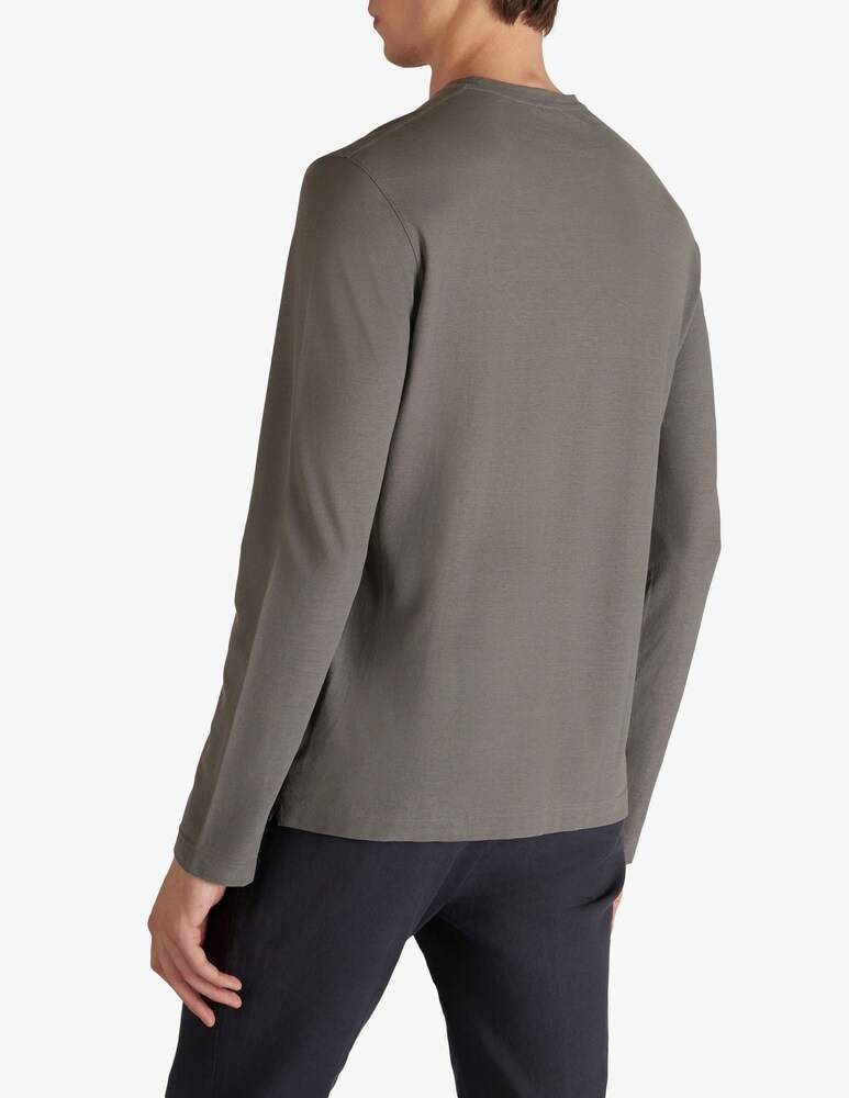 Slowear Zanone T-shirt Manica Lunga Slim Fit In IceCotton Organico