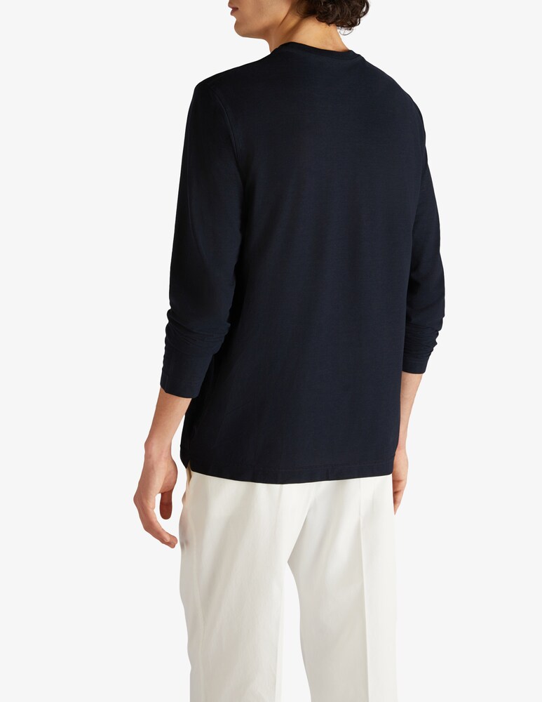 Slowear Zanone T-shirt Manica Lunga Slim Fit In IceCotton Organico