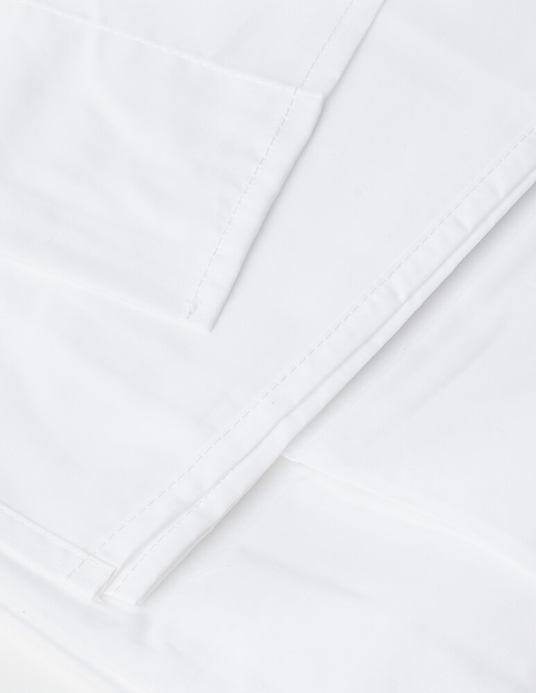 Somma Origami Lenzuolo Percalle Puro Cotone - Bianco