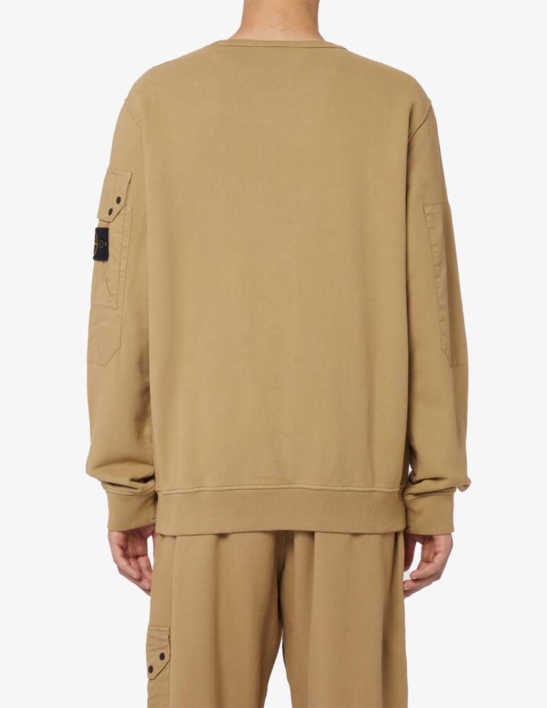 Stone Island Felpa Girocollo Con Taschino