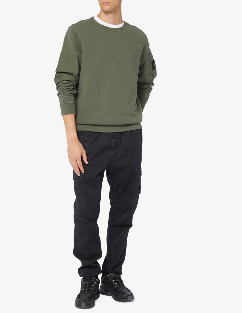 Stone Island Felpa Girocollo Con Taschino