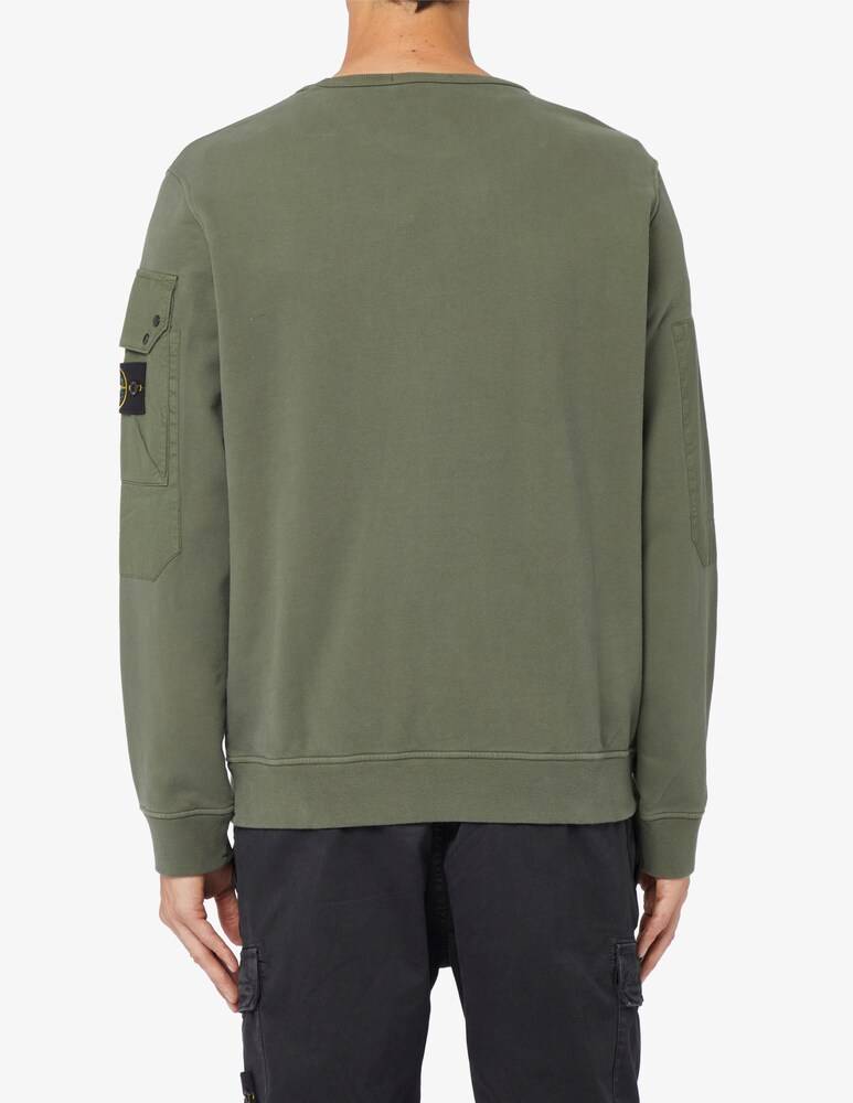 Stone Island Felpa Girocollo Con Taschino