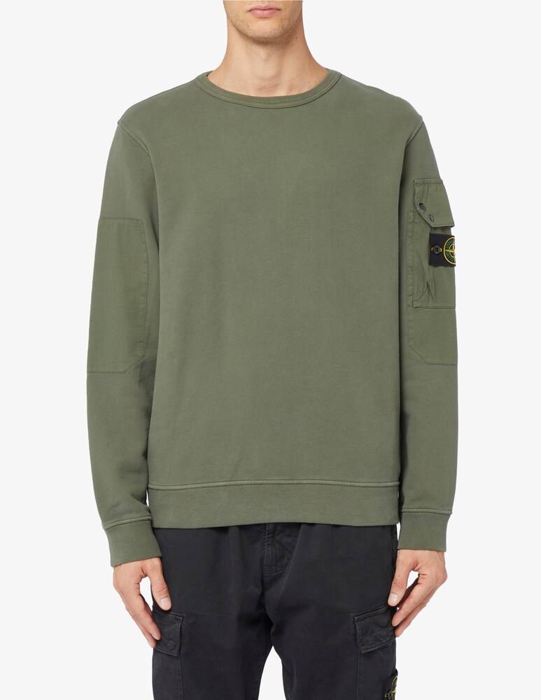 Stone Island Felpa girocollo con taschino