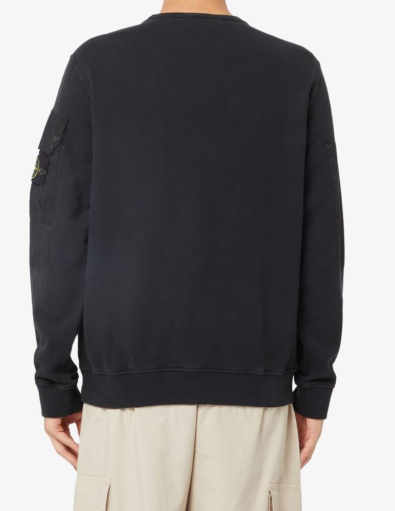 Stone Island Felpa Girocollo Con Taschino