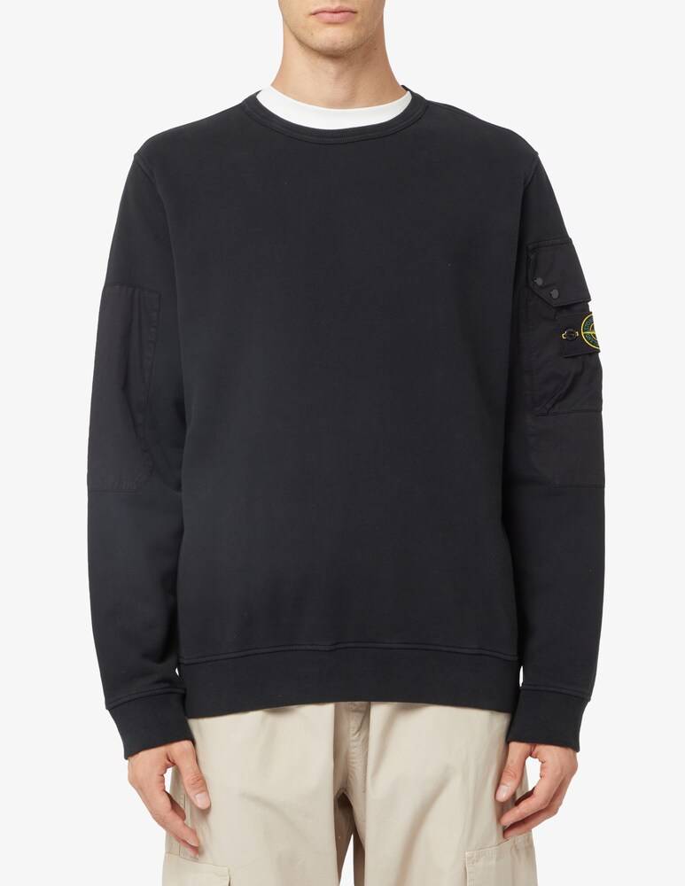 Stone Island Felpa girocollo con taschino