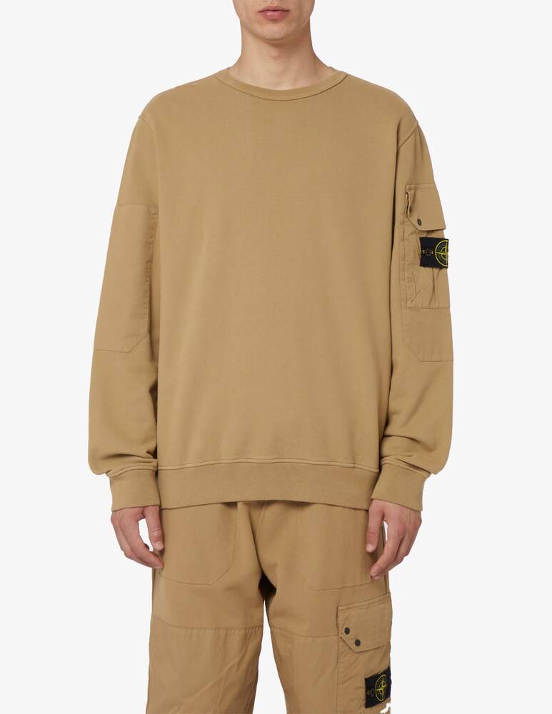 Stone Island Felpa girocollo con taschino