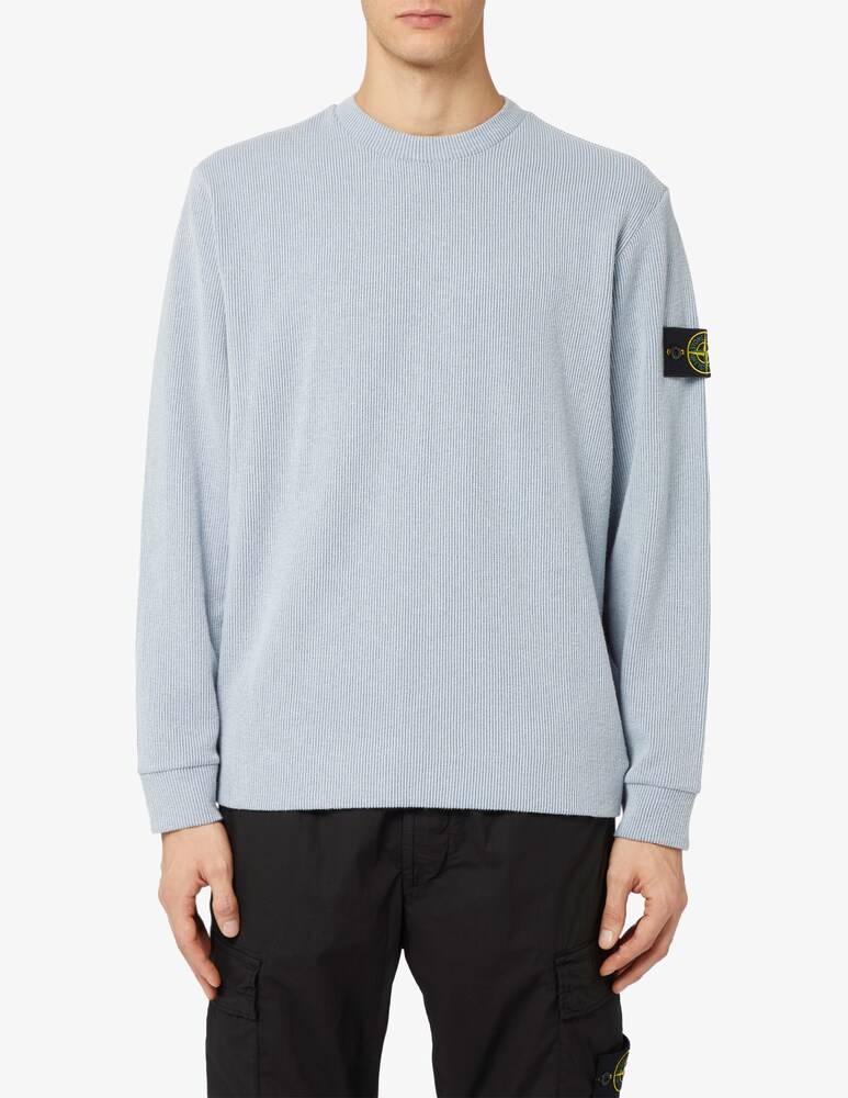 Stone Island Felpa girocollo costine