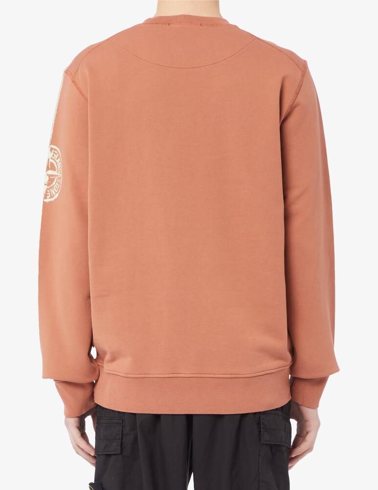 Stone Island Felpa Girocollo Scritta Manica