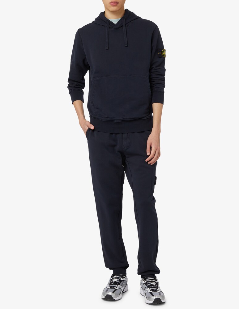 Stone Island Felpa In Cotone Con Cappuccio