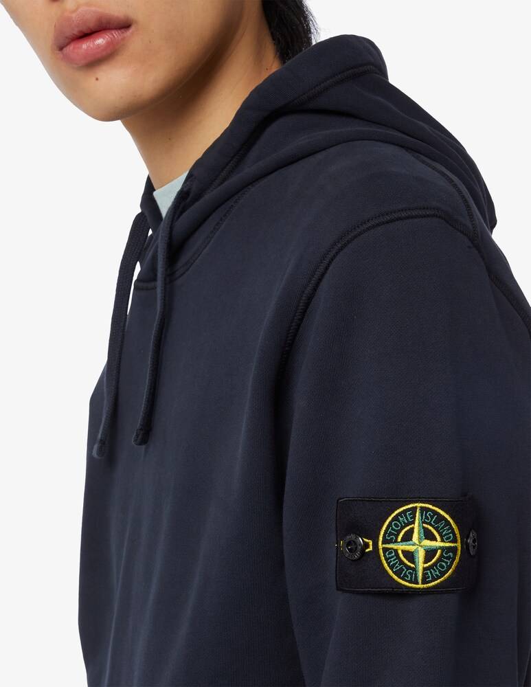 Stone Island Felpa In Cotone Con Cappuccio