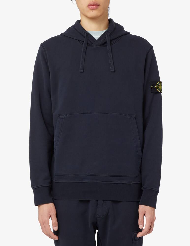 Stone Island Felpa in cotone con cappuccio