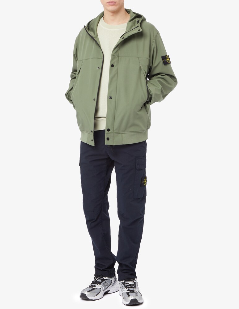 Stone Island Giacca Con Cappuccio Soft Shell