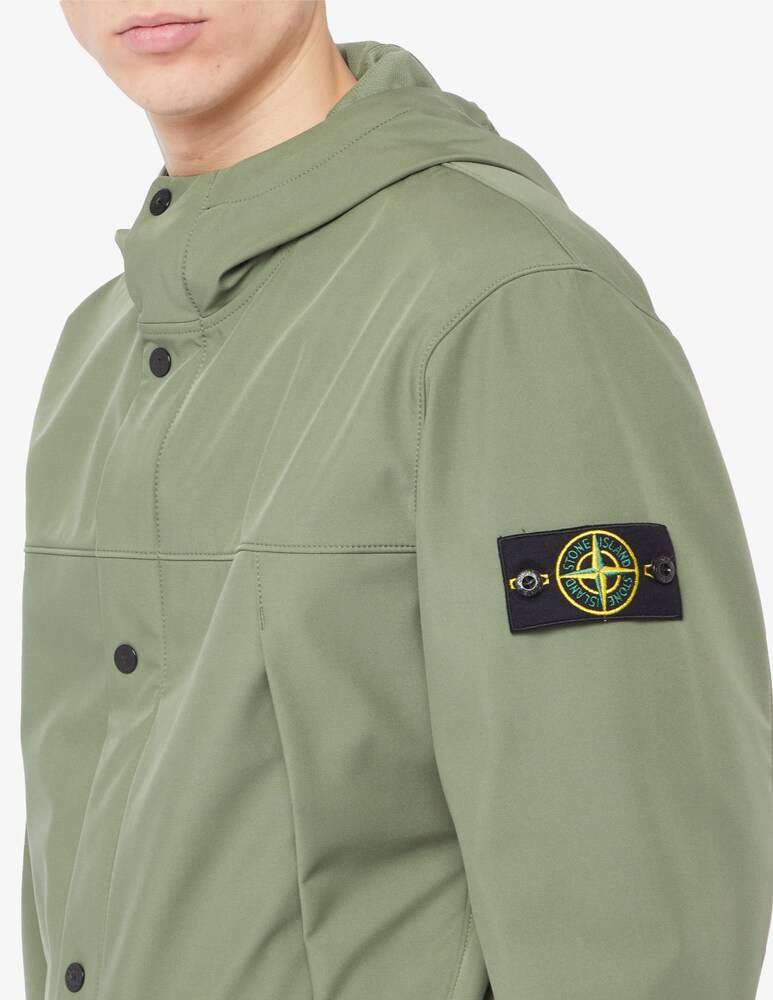 Stone Island Giacca Con Cappuccio Soft Shell