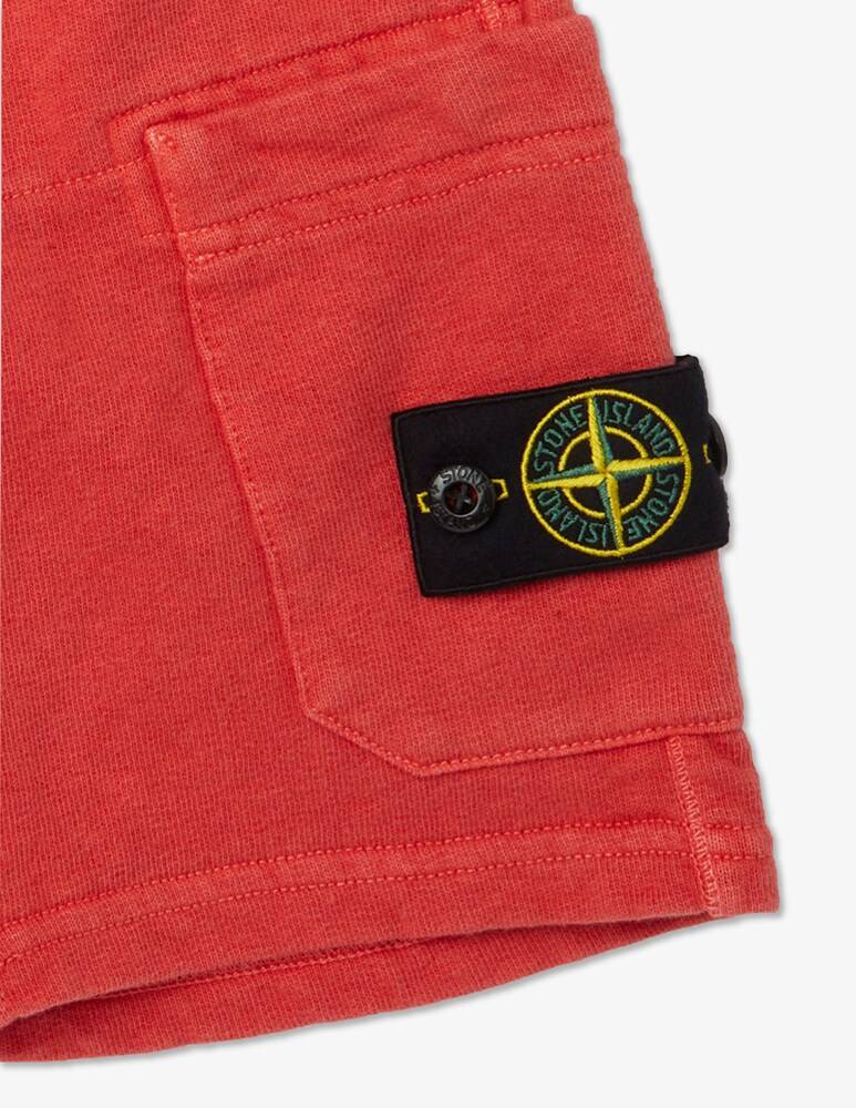Stone Island Junior Pantaloni Bermuda In Felpa