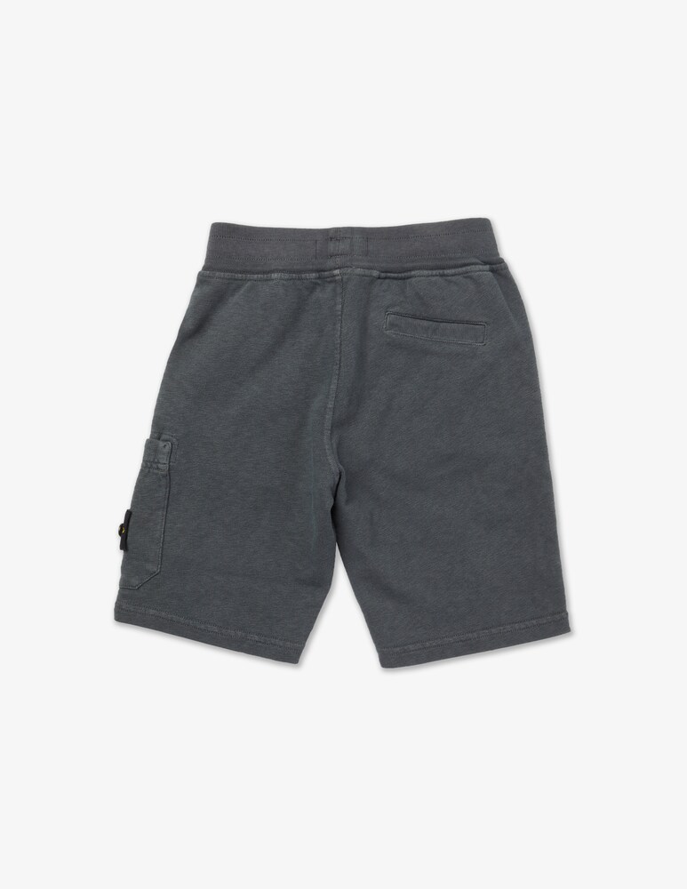 Stone Island Junior Pantaloni Bermuda In Felpa