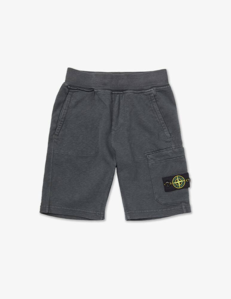 Stone Island Junior Pantaloni bermuda in felpa