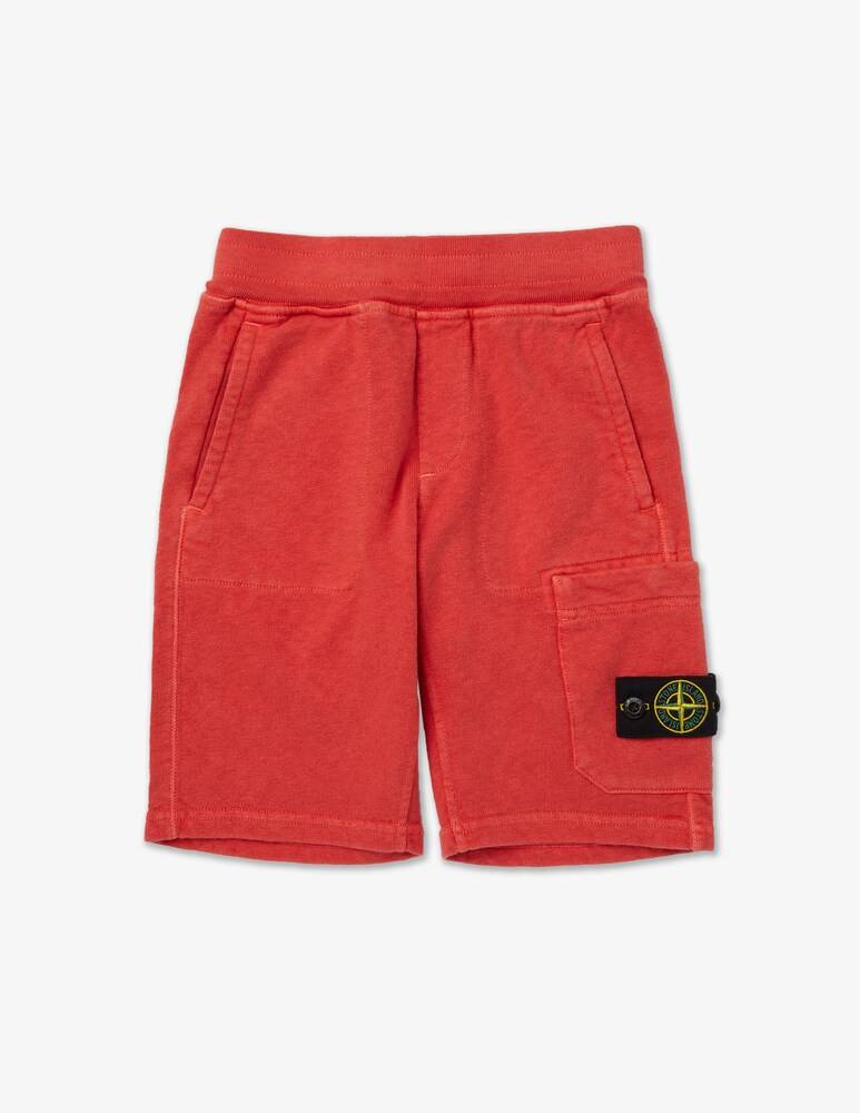 Stone Island Junior Pantaloni bermuda in felpa