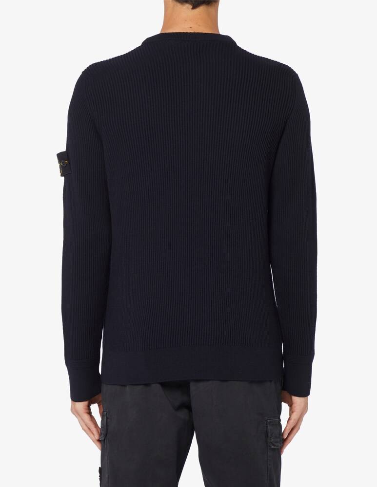 Stone Island Maglia Girocollo Knit Lana Costa Inglese