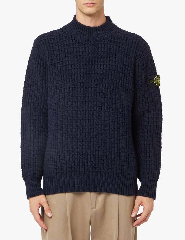 Stone Island Maglia girocollo knit lana grossa