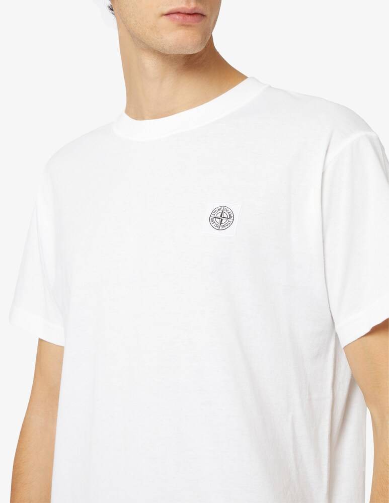 Stone Island Maglietta Loghino Lavata