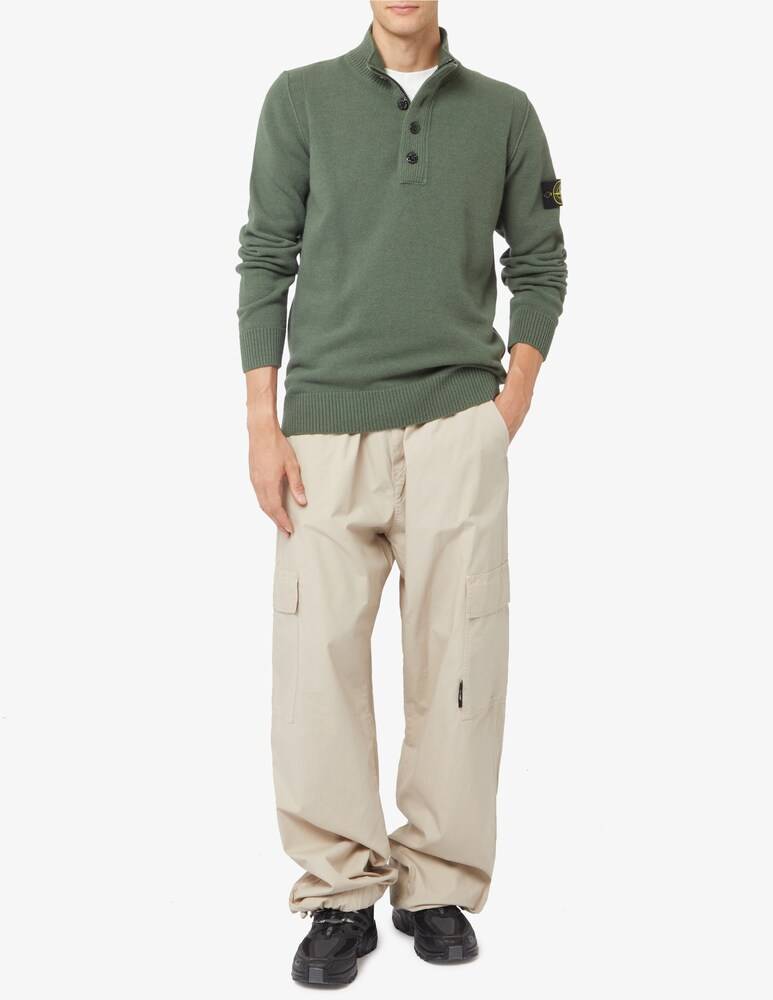Stone Island Maglione Polo Mezza Zip Bottoni