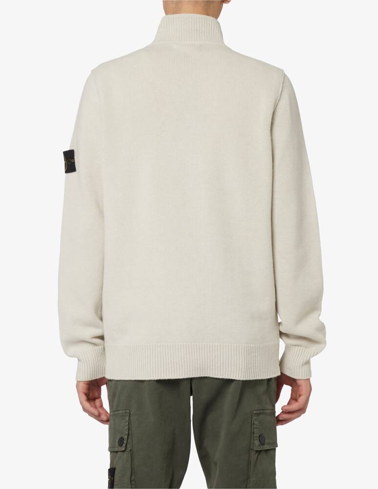 Stone Island Maglione Polo Mezza Zip Bottoni