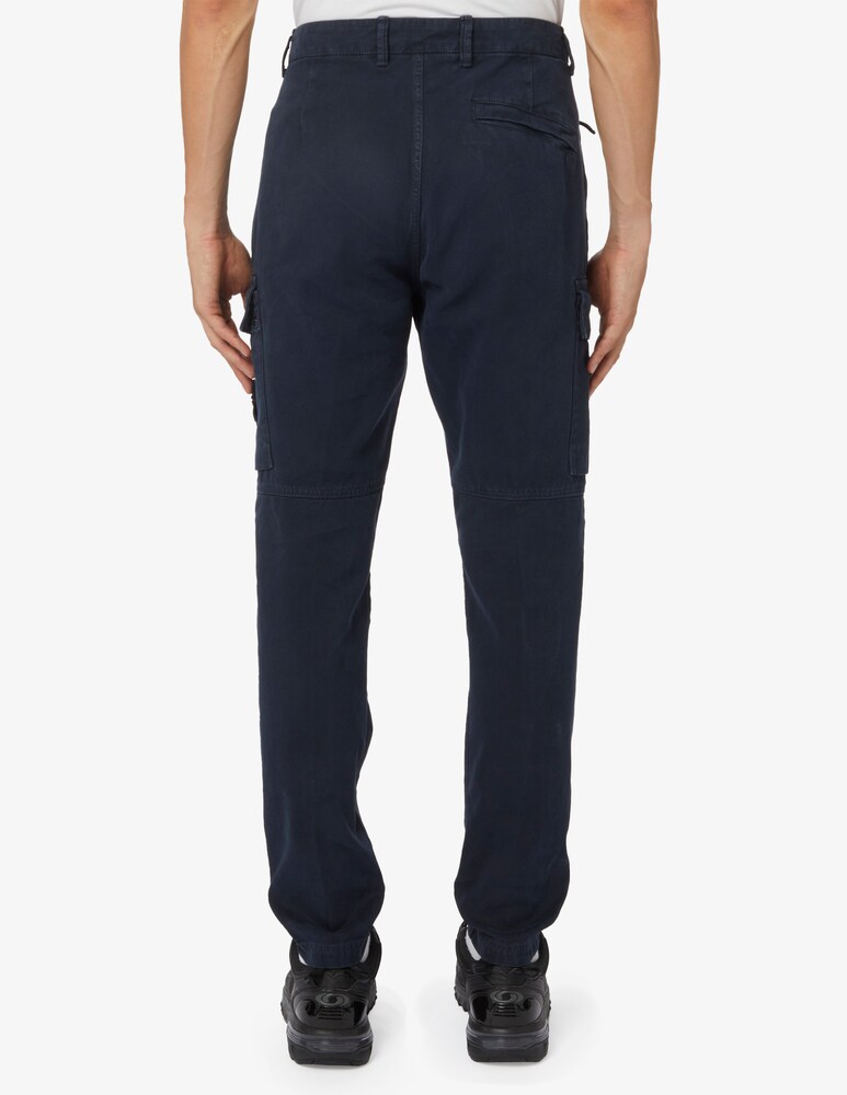 Stone Island Pantaloni Cargo Canvas Regular Tapered