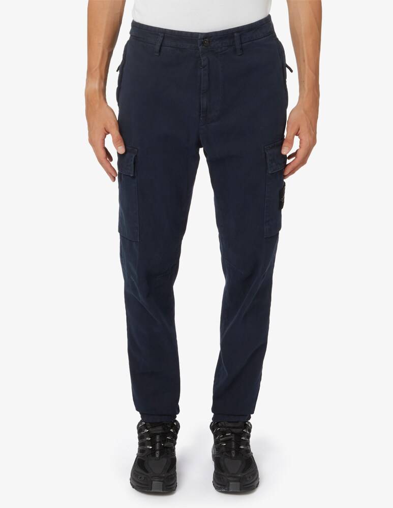 Stone Island Pantaloni cargo canvas regular tapered
