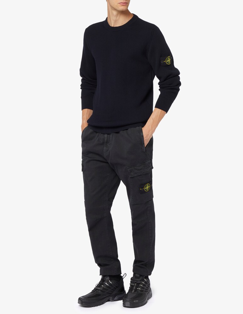 Stone Island Pantaloni Cargo Elastico Caviglia