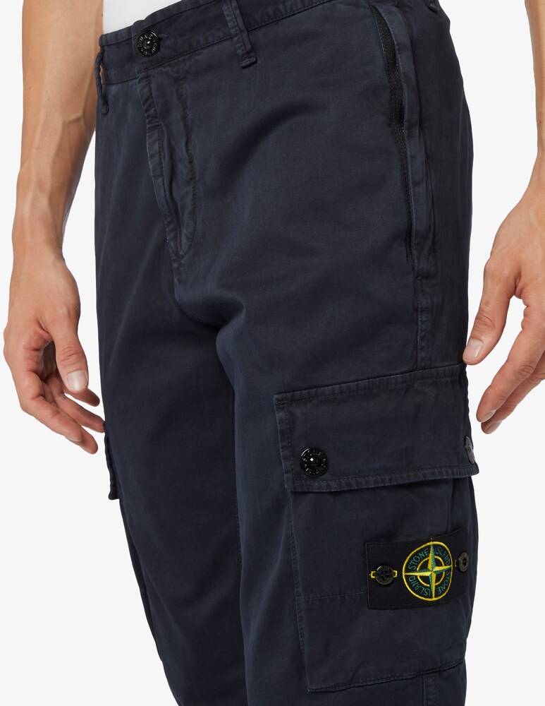 Stone Island Pantaloni Cargo Twill Slim