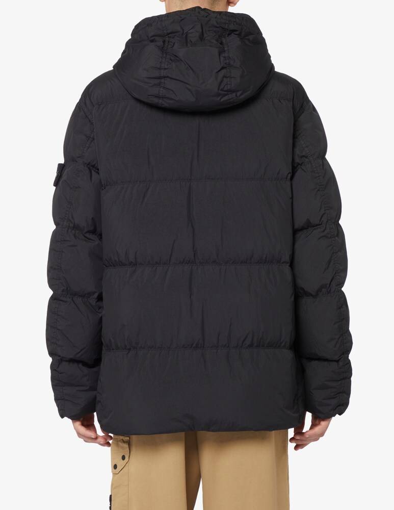 Stone Island Piumino Crinkle Con Cappuccio