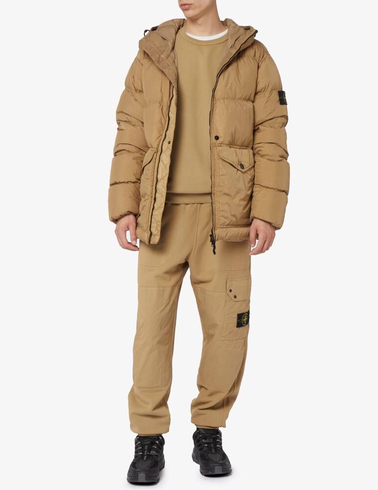 Stone Island Piumino Crinkle Con Cappuccio